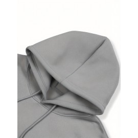 Men'S Oversized Hooded Sweatshirt with Paris Graphic Print & Kangaroo Pocket - Casual Streetwear Pullover, Drawstring Hood, Soft Comfortable Fabric, Round Neck Long Sleeve for Daily Wear, Outdoor Activities & Sports Style - Grey with Orange Lettering (No Belt, Regular Fit), Sudadera De Hombre, Hoodie For Men, Men Hoodie