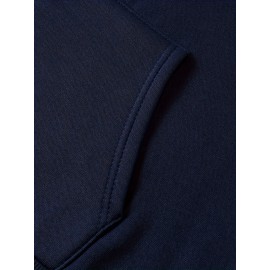 [Pullover for Casual Attire] Thick Warm Solid Color Hooded Sweatshirt | Casual Loose Fit Sweater with Front Pocket, Machine Washable for Fall Winter (Solid Color Options)