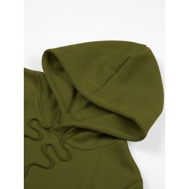 Men's Custom Photo/Text Hooded Sweatshirt - Personalized Logo & Photo Printing, Casual Loose Fit Pullover with Your Own Design, Machine Washable for Casual Attire, Events, Team Uniforms & Promotional Branding