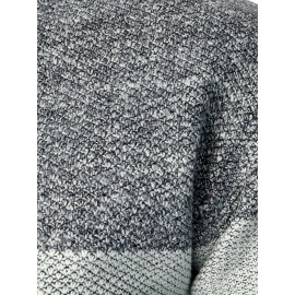 Men's Heavyweight Winter Jacket, Thick Plush Coat with Full-Zip Closure, High Neck, Durable Construction, Cozy Fabric, Streetwear Outerwear for Cold Weather, Winter Coats for Everyday & Formal Events, Navy/Gray/White Color Block, Urban Style, Zipup Hoodie, Fashionforward Men, Seasonal Fashion, Fashion Enthusiasts, Casual Wear