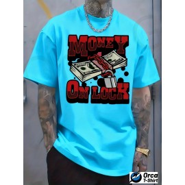 Men's Casual Graphic T-Shirt - Vibrant Red 