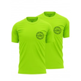 Men's Custom Gym T-Shirts Personalized with Your Logo/Photo/Text - Quick-Dry Breathable Fabric, Custom Fit for Team Uniforms, Fitness Training & Corporate Events - Upload Your Own Design for Branding & Gifts - Machine Washable Athletic Shirts - Round Neck Geometric Pattern for Men - Ideal for Workouts & Team Wear - Soft & Comfortable Custom Short Sleeve T-Shirt, Customised T Shirt