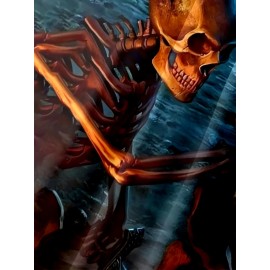 Men'S Halloween Gothic Shirt - Spooky Skeleton, Drinking Beer Party Costume - Button-Up Front - Lightweight Summer Formality - Perfect for Halloween Parties, Themed Events & Casual Attire - Funny Halloween Outfit for Men