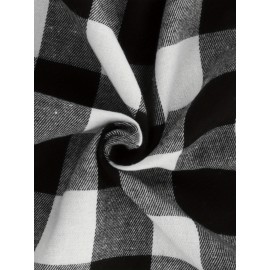 Trendy Checkered Vintage Plaid Colorblocking Men'S Casual Shirt with Chest Pocket, Grid Pattern Top for Spring and Autumn Wear, Comfortable Stylish Design