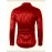 Men'S Red Brocade Shirt - Long Sleeve Slim Fit Business Wedding Party Formal & Casual Shirt with Classic Collar, Non-Stretch Fabric for Office, Events