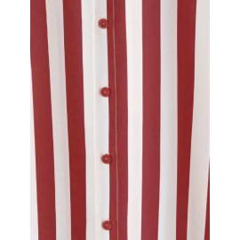 Men's Hawaiian Shirt - Black & White Striped with Orange Collar, Short Sleeve Summer Beach Shirt, Relaxed Fit Casual & Semi-Formal Outfits, Machine Washable Tropical Shirt for Men, Mismatched Pattern with Black and White Stripes, Breathable Fabric for Warm Weather, Stylish and Comfortable for Beach Outings and Casual Attire, Hawaiian Shirt Men Plus Size